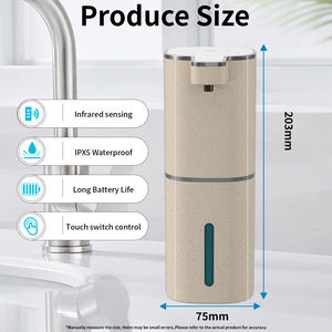 Dispensador de jabón líquido sin contacto, dispensador de jabón de espuma con carga USB, dispensador de jabón con Sensor infrarrojo eléctrico automático para el hogar - Product Image 6