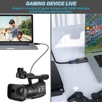 Tarjeta Capturadora de Video USB 2.0 4K HD 1080P, Adaptador HDMI a USB para Transmisión en Vivo, Grabación de Juegos, Videoconferencias