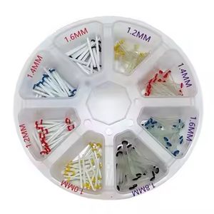 Caja de fundas de fibra de resina para postes dentales con brocas mixtas y postes roscados para 1.0/1.2/1.4/1.6/1.8mm, para uso manual y con fuente de alimentación de turbina - Product Image 2