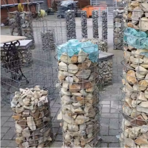 Colonnes de gabions en pierre, treillis métallique soudé, imperméable, portable, pliable, mur de gabions, clôture paysagère, treillis, portail, produit cylindrique - Product Image 5