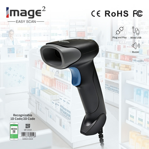 Escáner de Códigos de Barras 2D USB Portátil, Escáner de Códigos QR con Cable USB Largo para Tiendas de Conveniencia, Supermercados y Almacenes - Product Image 1