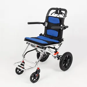 Fauteuil roulant pliable pour avion, fauteuil roulant en alliage d'aluminium ultra-léger, un <span class=keywords><strong>moyen</strong></span> de transport pour les personnes handicapées. - Product Image 5
