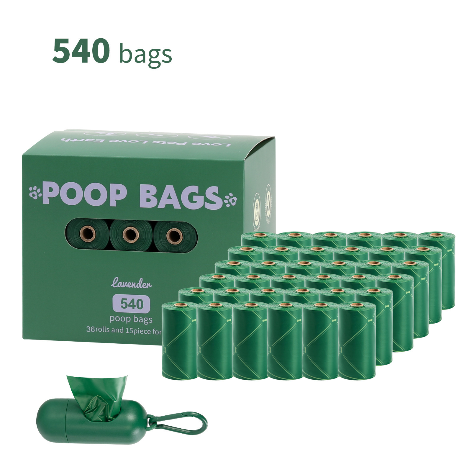 36 rouleaux + distributeur