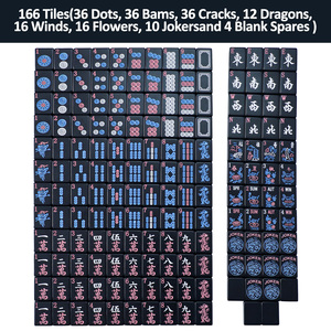 American <b>Mahjong</b> for Family Party Standard Custom Melamine Black American <b>Mahjong</b> Tiles 160 <b>Mahjong</b> Tiles - Product Image 4
