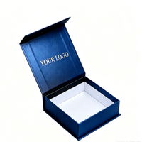 Boîtes à bijoux rigides écologiques pliables en forme de livre avec logo en feuille d'aluminium pour pendentifs, boucles d'oreilles et bracelets - Vente en gros