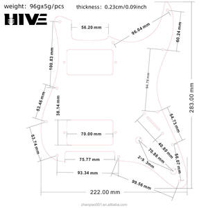 Panneau de protection pour <span class=keywords><strong>guitare</strong></span> électrique en PVC à trois couches ST SQ <span class=keywords><strong>Double</strong></span> HH, couverture avant, couverture avant décorative pour micro <span class=keywords><strong>guitare</strong></span> - Product Image 2