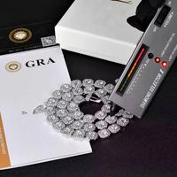 Collier Fealux Hip Hop Tendance en Argent 925 avec Moissanite Rock Candy Élégante – Accessoire de Mode Masculin – Vente en Gros