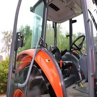 95HP 4WD roda traktor M954KQ, traktor dengan kabin A/C impor Cina rasio gir 12/12 Gear Drive 1 tahun garansi multifungsi