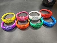 Bracelet LED à Activation Sonore et Contrôle Musical pour Mariages et Concerts, 24 Pièces par Pack – Offre Spéciale