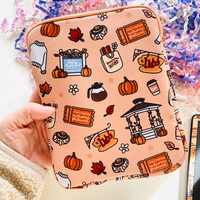 Sarung Kindle dan Buku dari Neoprene dengan Resleting dan Kantong untuk Membaca, Penutup Pelindung Anti Guncangan Custom Edisi Terbatas