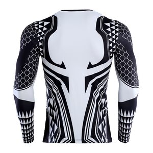 Vêtements de sport respirants, style manches personnalisées, chemise de compression pour homme, rash guard - Product Image 3