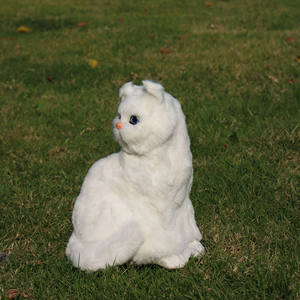 Juguete de peluche de gato con cabeza inclinable realista con voz-Accesorio de película realista, compañero de Mascota, decoración del hogar (Blanco/Negro/gris/jengibre) - Product Image 5