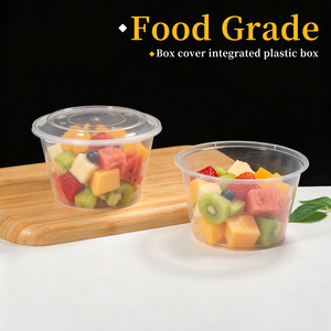 Bol en plastique PP de qualité alimentaire, durable pour la réfrigération, idéal pour les salades de <span class=keywords><strong>fruits</strong></span>, les desserts, les plats à emporter et les contenants à nouilles - Product Image 2