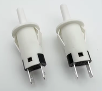 Interrupteur à bouton en plastique KAN-56A de 12 mm de diamètre, interrupteur à bouton poussoir momentané pour montage sur panneau de réfrigérateur, 1A 250VAC