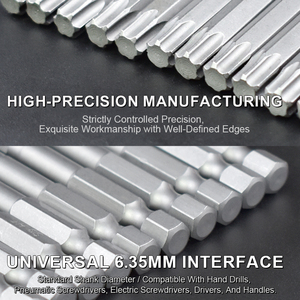 ดอกไขควงทอร์กซ์ T8 ขนาด 65 มม. ก้านหกเหลี่ยม 1/4 นิ้ว เหล็ก S2 แม่เหล็ก สำหรับงาน DIY เครื่องมือไฟฟ้าอุตสาหกรรม รับผลิตแบบ OEM ODM จำหน่ายส่ง - Product Image 5