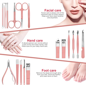 Ensemble de manucure et pédicure en acier inoxydable de 18 pièces, kit complet de coupe-ongles, kit de soin des ongles, coffret cadeau beauté pour la maison et le salon - Product Image 6