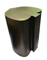 Table d'appoint minimaliste pour salon, table en acier inoxydable, design irrégulier, Ace of Spades, meubles de salon
