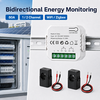 Compteur d'énergie intelligent bidirectionnel Tuya WiFi sur rail DIN pour la distribution commerciale en gros CE