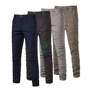 OEM Spring And Autumn New Men's Casual Pants Heavyweight Breathable Cotton Business Pants With Zipper Fly Closure
