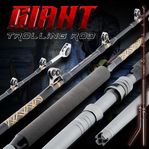 Canne à <span class=keywords><strong>pêche</strong></span> à la traîne composite 80-130LBS canne à <span class=keywords><strong>pêche</strong></span> robuste en eau salée 5 + 1 Guide à rouleaux canne à <span class=keywords><strong>pêche</strong></span> à la traîne en bateau - Product Image 2