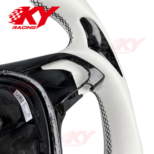 Volante Deportivo Personalizado de Fibra de Carbono con LED de RPM para Volkswagen vw Golf GTI TSI R Tiguan Passat B8 R-Line GT TDI Jetta GLI Polo - Product Image 3