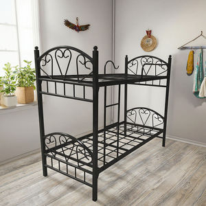 เตียงโลหะสองชั้นแบบคู่ที่แยกออกจากกันได้หัวเตียงดอกไม้อเนกประสงค์ดีไซน์สี่เหลี่ยมสำหรับห้องนอนพับได้ - Product Image 4