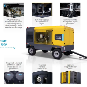 Compresseur d'air diesel portable <span class=keywords><strong>Atlas</strong></span> <span class=keywords><strong>Copco</strong></span> V900, unité mobile haute efficacité pour les applications de construction, d'exploitation minière et industrielles - Product Image 4