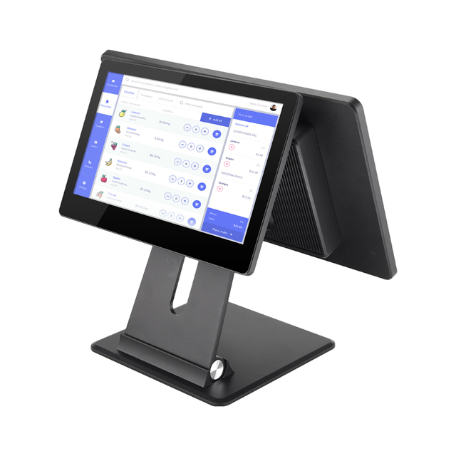Metal Holder Pos Terminal for Supermarket Pos Systems Dual Screen New Design Pos