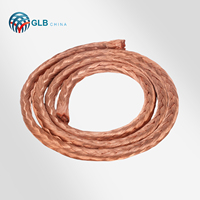 Câble en cuivre tressé nu flexible, fil de cuivre rond torsadé pour connexion à la terre