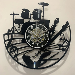 Reproductor de Vinilo con Forma de Disco, Personalizado, con Movimiento de Aguja de Plástico, Funciona con Batería, Silencioso, Regalo Artístico con Temática Musical para Sala de Estar, Único - Product Image 2