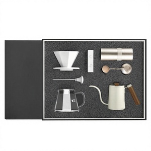Complete Pour Over Set for Home Office Manual <b>Maker</b> Kit with Professional Ceramic & Glass Dripper Box - Product Image 4