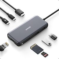 Hub USB-C Anker, adaptateur multiport Ethernet 8-en-1 avec port HDMI 4K 60Hz A8383