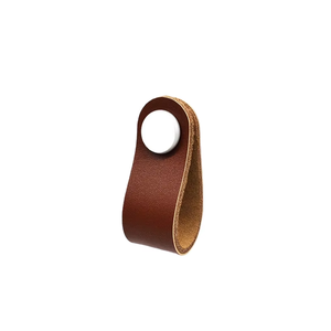 Pegangan kulit pintu lemari kabinet furnitur koper buatan tangan penjualan laris warna kustom - Product Image 1