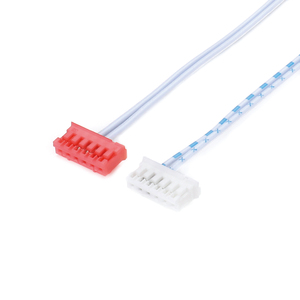 Ensemble de câbles JST 6 broches 2 conducteurs rouge et blanc, connecteur 3S, fil ruban à motif bleu pour signal de capteur et alimentation OEM - Product Image 1