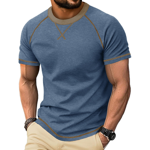 DOVEARK <span class=keywords><strong>Camisetas</strong></span> de Manga Corta para <span class=keywords><strong>Hombre</strong></span>, 180G, Cuello Redondo, Bloques de Color, Básicas, Informales, con Logotipo Personalizado, Venta al Por Mayor, Novedad 2026 - Product Image 3