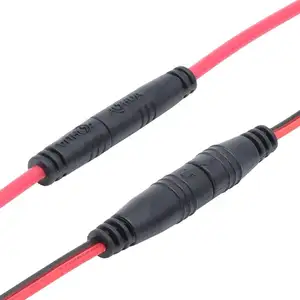 Mini M6 1pin 2pin personalizza connettore femmina maschio connessione rapida con singolo filo elettrico