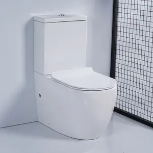 Cubierta de asiento de cierre suave para baño, accesorio de alta calidad con marca de agua estándar europeo, correa de 180mm, lavabo, wc, dos piezas, tazón de inodoro