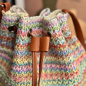 Bolsa de Praia de Palha Trançada Feminina, Bolsa Redonda de Moda 2026, Atacado de Fábrica - Product Image 2