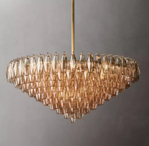 <span class=keywords><strong>Lampadario</strong></span> in vetro di cristallo retrò personalizzabile per soggiorno camera <span class=keywords><strong>da</strong></span> letto in ottone luci a sospensione - Product Image 6