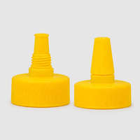 Bouchon de bouteille en plastique à bec verseur pointu, couvercle doseur à bec côtelé pour miel, ketchup, moutarde, vinaigrette