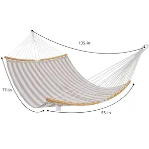 HR new curved bamboo foleded Quick Dry Tesline Hammock outdoor or indoor