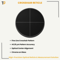 Réticule croisé à motif chromé pour télémètre, instrument de topographie, lecture de distance, visée et alignement, utilisation de référence