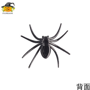 Decoración de Halloween Araña Negra Fankasi, 4 Piezas de Plástico, Accesorios para Interiores, para Fiestas, Bares, Escape Rooms, Bromas Terroríficas - Product Image 5