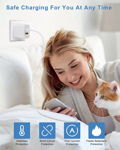 Tipo <span class=keywords><strong>C</strong></span> Cargador de pared de 20W A + <span class=keywords><strong>C</strong></span> Cargador de pared rápido <span class=keywords><strong>USB</strong></span> de doble puerto para carga de dispositivos móviles - Product Image 5