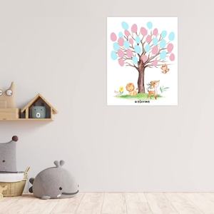 Livre de Messages pour Révélation de Sexe (Garçon ou Fille) avec <span class=keywords><strong>Empreinte</strong></span> Digitale, Décoration de Baby Shower, Tableau de Messages - Product Image 5