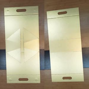 Sac cadeau <span class=keywords><strong>de</strong></span> luxe en or rose magnétique pour les soins <span class=keywords><strong>de</strong></span> <span class=keywords><strong>la</strong></span> peau avec poignées, boîte cadeau rigide triangulaire pliable UV - Product Image 6