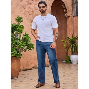 LONGBIDA Hombre Regular Fit Straight Leg Stretch Bootcut Blue Jeans Talla 34 - Product Image 5