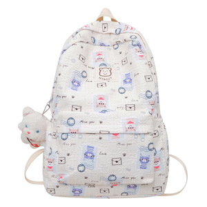 Stylish Printed Backpack 18 In Lightweight Spine Protection School Use Unisex Animal Pattern Summer 2023 - Product Image 5