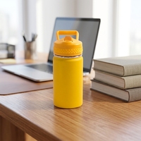 Bouteille d'eau isotherme à double paroi en acier inoxydable de 12 oz, personnalisée Jiahe016, portable, avec bec verseur sportif, couvercle en silicone, sans BPA, anti-fuite