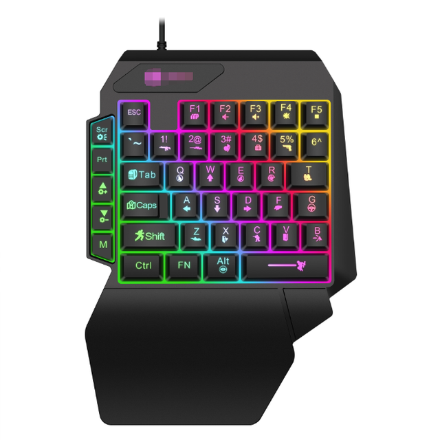 Illuminated Gaming Keyboard Mechanical One-handed Keyboard